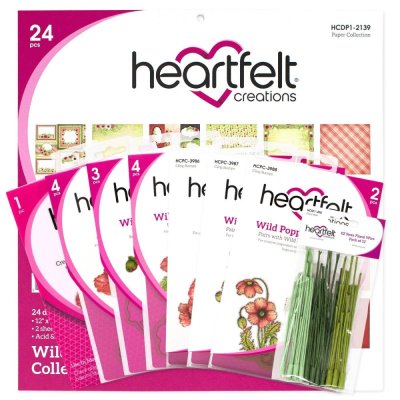 Heartfelt Creations Wild Poppy Collection - Includes 1 Of Each Item In Collection