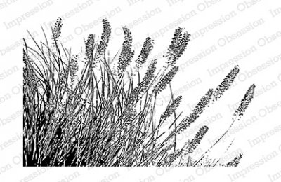 Impression Obsession Rubber Stamp - Wispy Grass