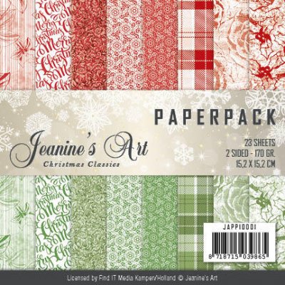 Jeaninnes Art 6”x6” Paper Pack - Christmas Classics (23 sheets)