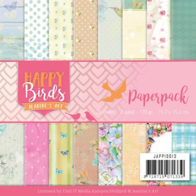 Jeanines Art 6”x6” Paper Pad - Happy Birds (23 sheets)