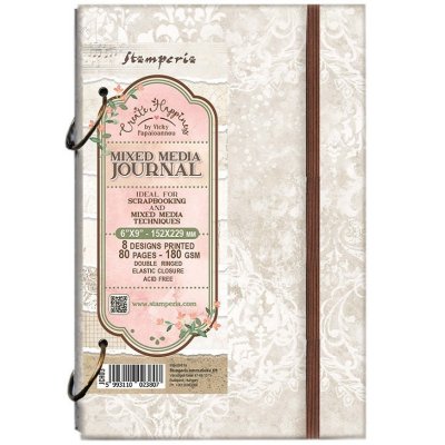 Stamperia 15.2 x 29.9 cm Ring Journal - Create Happiness