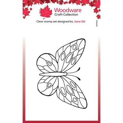 Woodware 7x5cm Clear Stamps - Mini Wings Tortoise Shell