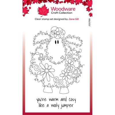 Woodware 4"x6" Clear Stamps - Fuzzy Friends Baalamb