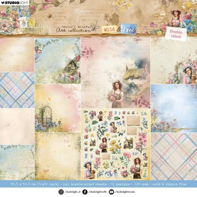 Studio Light 12”x12” Scrapbooking Paper Pad - Wild & Free (12 sheets)