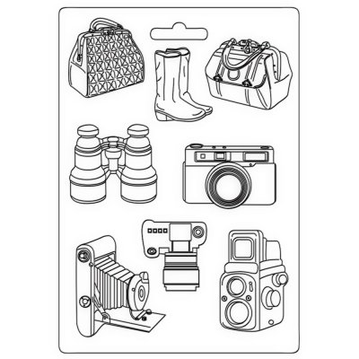 Stamperia Our Way A4 Soft Maxi Mould - Our Way Travel Accessories