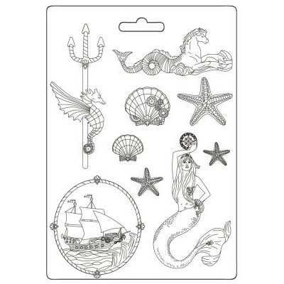 Stamperia A4 Soft Mould - Songs of the Sea Mermaid
