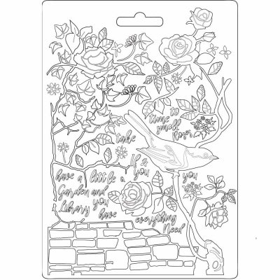 Stamperia A5 Soft Mould - Little Bird on Branch