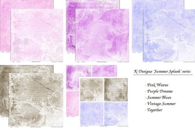 K-Designs - Summer Splash hela serien (5 ark)