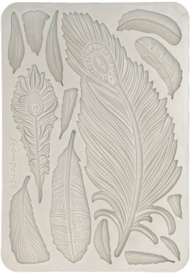 Stamperia A5 Silicon Mould - Masquerade Feathers