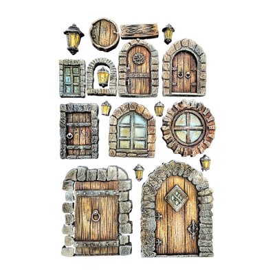 Stamperia A5 Silicon Mould - Hidden Grove Door and Window