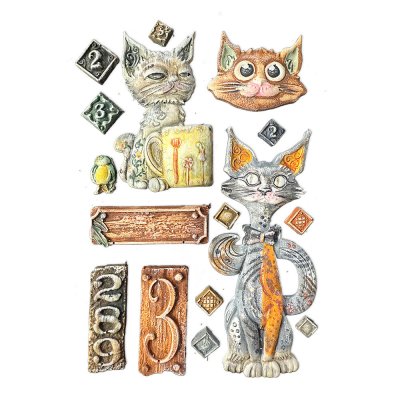 Stamperia A5 Silicon Mould - Furry Friends Cats