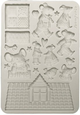 Stamperia A5 Silicon Mould - Family Mice
