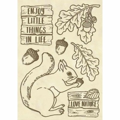 Stamperia A6 Wooden Shapes - Squirrel