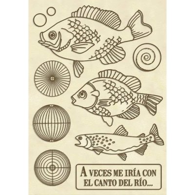 Stamperia A6 Wooden Shapes - Fish