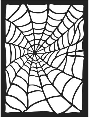 Stamperia 15x20cm Thick Stencil - Spider Web