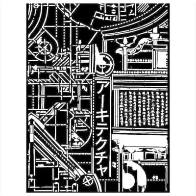 Stamperia 15x20cm Thick Stencil - Sir Vagabond in Japan Texture Mechanism