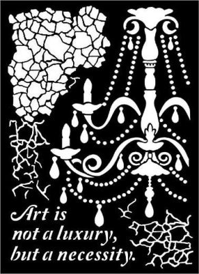 Stamperia 20x25cm Thick Stencil - Croco Effect Chandelier