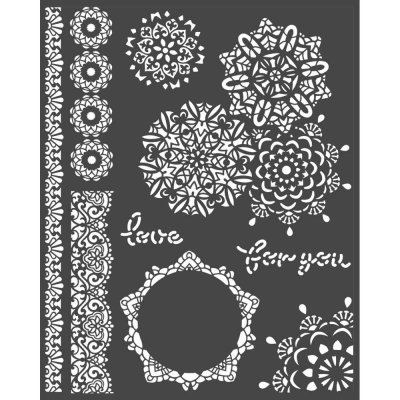 Stamperia 20x25cm Thick Stencil - Passion Laces