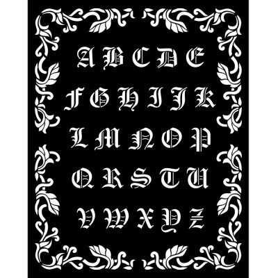 Stamperia 20x25cm Thick Stencil - Sleeping Beauty Alphabet