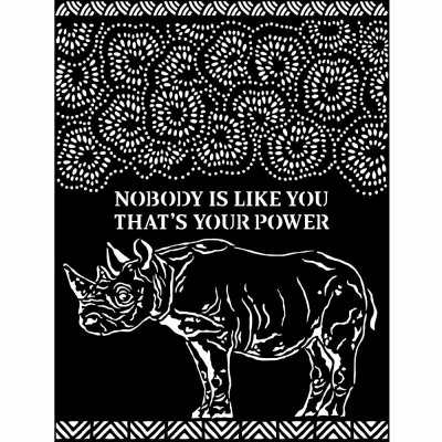 Stamperia 20x25cm Thick Stencil - Savana Rhino