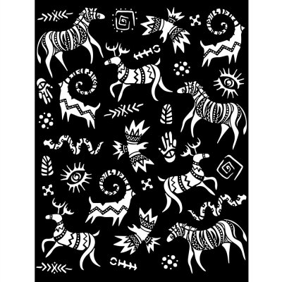 Stamperia 20x25cm Thick Stencil - Savana Grafiti