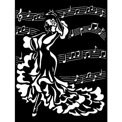 Stamperia Desire 20x25cm Thick Stencil - Desire Dancer
