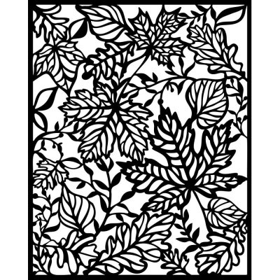 Stamperia Magic Forest Thick Stencil 20x25cm Leaves