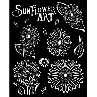 Stamperia 20x25cm Thick Stencil - Sunflower Art Sunflowers