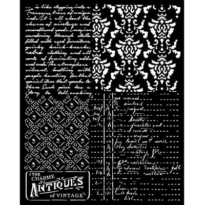 Stamperia 20x25cm Thick Stencil - Brocante Antiques Mixed Patterns