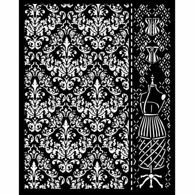 Stamperia 20x25cm Thick Stencil - Brocante Antiques Mannequin
