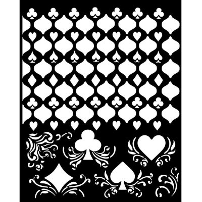 Stamperia 20x25cm Thick Stencil - Master of Magic Cards Pattern