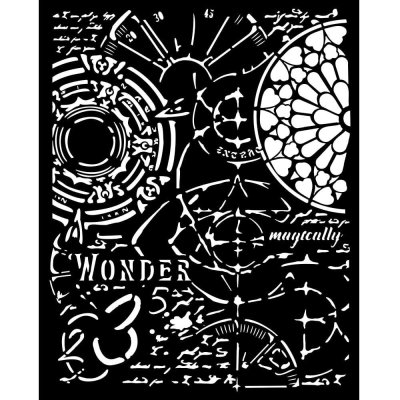 Stamperia 20x25cm Thick Stencil - Master of Magic Gothic Texture