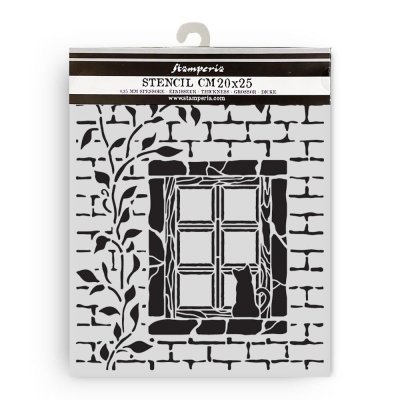 Stamperia 20x25cm Thick Stencil - Herbarium Silvae Country Window