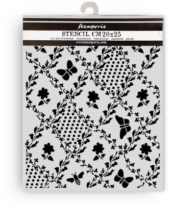 Stamperia 20x25cm Thick Stencil - Daisy Art Texture Butterfly and Daisy