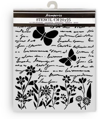 Stamperia 20x25cm Thick Stencil - Daisy Art Letter and Butterfly
