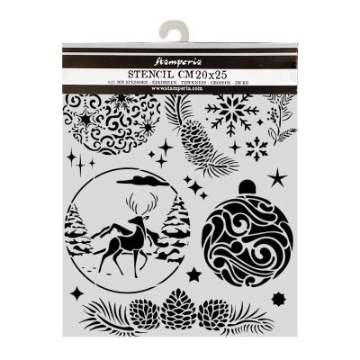 Stamperia 20x25cm Thick Stencils - Christmas Balls