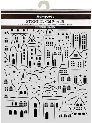 Stamperia 20x25cm Thick Stencils - Christmas Village