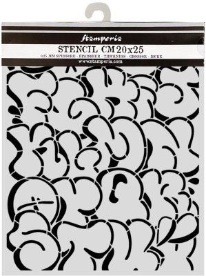 Stamperia 20x25cm Stencil - Furry Friends 2 Pop Art Pattern