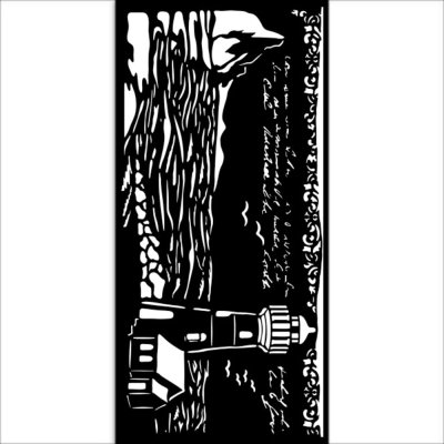 Stamperia 12x25cm Thick Stencil - Silent Sea Lighthouse