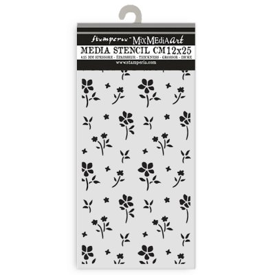 Stamperia 12x25cm Thick Stencil - Family Small Flower Pattern