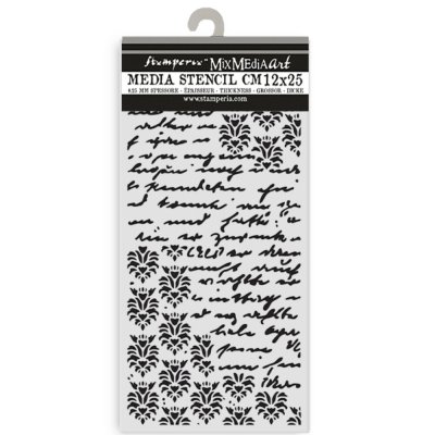 Stamperia 12x25cm Thick Stencil - Secret Diary Seal and Writings