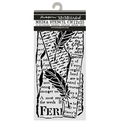 Stamperia 12x25cm Thick Stencils - All Around Letter and Feathers