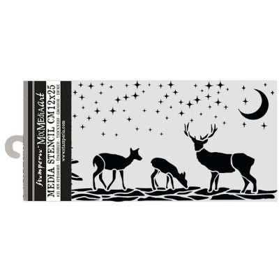 Stamperia 12x25cm Thick Stencils - Christmas Deers