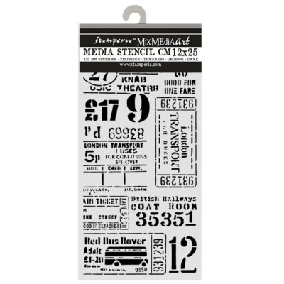 Stamperia 12x25cm Thick Stencil - Our Way Tickets