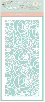 Stamperia 12x25 Thick Stencil - Circle Of Love Texture Roses