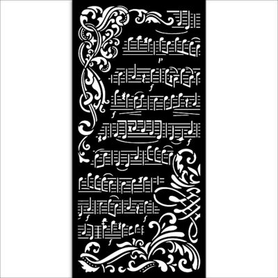 Stamperia 12x25cm Thick Stencil - Create Happiness Music