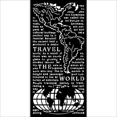 Stamperia 12x25cm Thick Stencil - Create Happiness The World