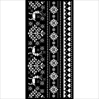 Stamperia 12x25cm Thick Stencil - Christmas Border Deer