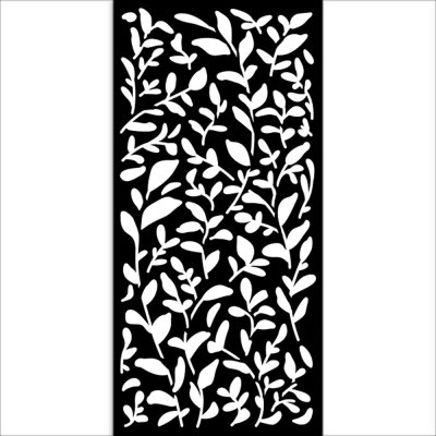 Stamperia Thick Stencil 12x25cm - Create Happiness Secret Diary Leaves Pattern