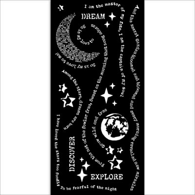 Stamperia Thick Stencil 12x25cm - Create Happiness Secret Diary Dream